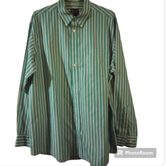 Jos A bank Men plaid green size Large - Picture 2 of 2